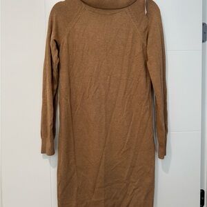 Banana Republic Tan Turtleneck Sweater Dress